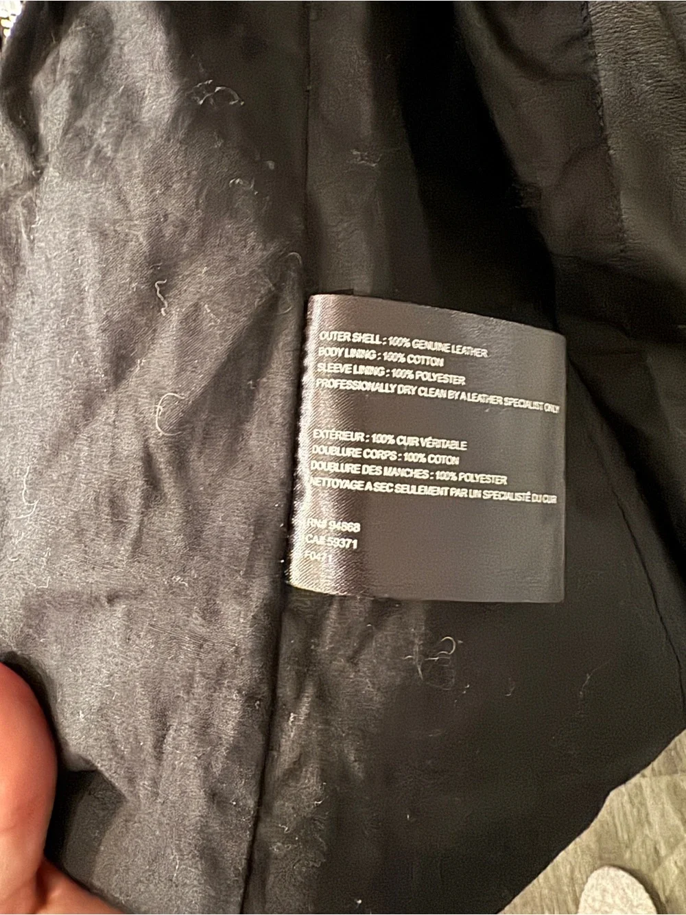 Bernardo Black Genuine Leather Suede Moto Biker Jacket Size S